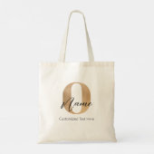 Modern Monogrammed Initiaal O & Naam Gepersonalise Tote Bag (Achterkant)