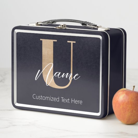 Modern Monogrammed Initiaal U & Naam Gepersonalise (In situ)