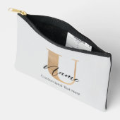 Modern Monogrammed Initiaal U & Naam Gepersonalise Etui (Open)