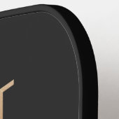 Modern Monogrammed Initiaal U & Naam Gepersonalise Pickleball Paddle (Links Detail)