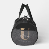 Modern Monogrammed Initiaal U & Naam Gepersonalise Plunjezak (Rechts)