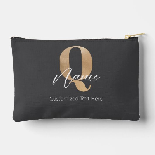 Modern Monogrammed Initial Q & Name Personalized Etui (Achterkant)