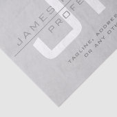 Modern Monogrammed Initialen (of andere tekst) Gri Tissuepapier (Detail)