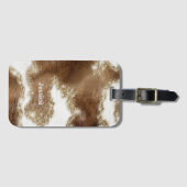 Modern Monogrammed Koeienhuid Pattern met Fake Gli Bagagelabel (Voorkant (horizontaal))