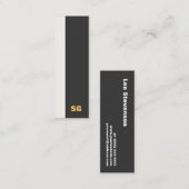 Modern Monogrammed Mini Visitekaartje (Voorkant / Achterkant)