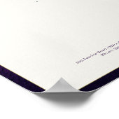 Modern monogrammed printable letterhead purple poster (Hoek)