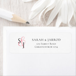 Modern Monogrammed Return Address Label