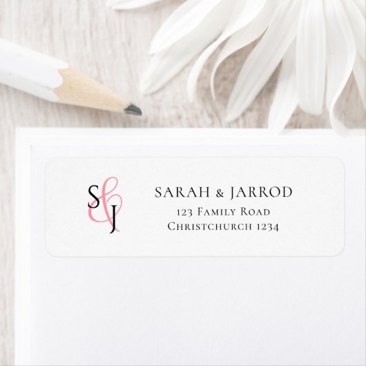 Modern Monogrammed Return Address Label (Insitu)