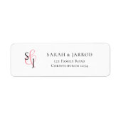 Modern Monogrammed Return Address Label (Voorkant)