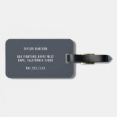 Modern Monogrammed Revel Quote Bagagelabel (Achterkant horizontaal)