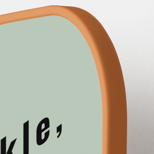 Modern Monogrammed Script Elegant Forest Green Pickleball Paddle (Links Detail)