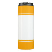 Modern Monogrammed Script Sinaasappel Thermosbeker (Achterkant)