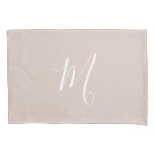 Modern Monogrammed Solid Blush Pink Kussensloop (Voorkant-Links)