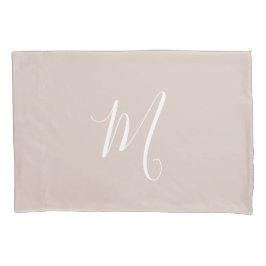 Modern Monogrammed Solid Blush Pink Kussensloop
