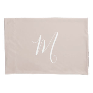 Modern Monogrammed Solid Blush Pink Kussensloop