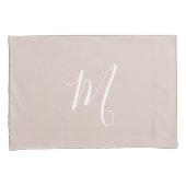 Modern Monogrammed Solid Blush Pink Kussensloop (Voorkant-Rechts)