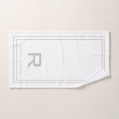 Modern Monogrammed White Hotel Hospitality Bad Handdoek (Handdoek)
