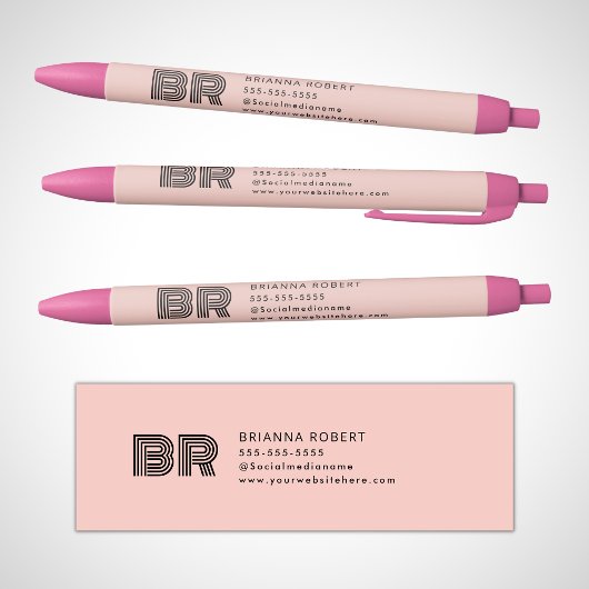 Modern Monogrammering Merklogo Stijlvolle Trendy R Zwarte Inkt Pen