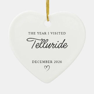 Modern Monoline Het jaar dat ik Telluride bezocht Keramisch Ornament