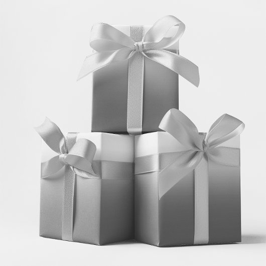 Modern Monotone Gray Ombre Cadeaupapier