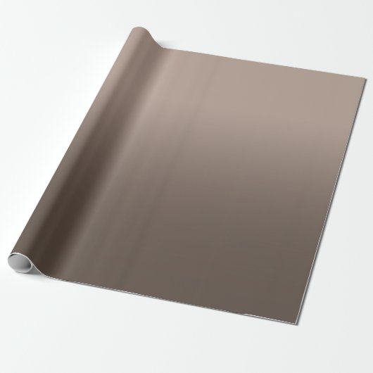Modern Monotone Taupe Brown Ombre Cadeaupapier (Uitgerold)