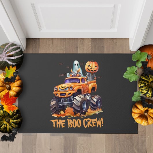 Modern Monster Truck Schattige Boo Crew Halloween Deurmat