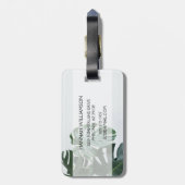 Modern Monstera Bagagelabel (Achterkant verticaal)