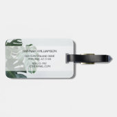 Modern Monstera Bagagelabel (Achterkant horizontaal)