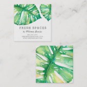 MODERN MONSTERA LEAF stijlvolle gezondheid groen Vierkante Visitekaartje (Voorkant / Achterkant)