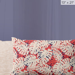 Modern Monstera Leaf Tropisch Kussen