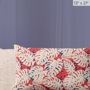 Modern Monstera Leaf Tropisch Kussen