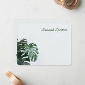 Modern Monstera Notitiekaartje (Voorkant / Achterkant in situ)