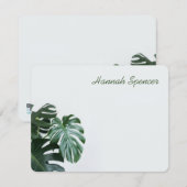 Modern Monstera Notitiekaartje (Voorkant / Achterkant)