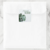Modern Monstera Vierkante Sticker (Tas)