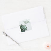 Modern Monstera Vierkante Sticker (Envelop)