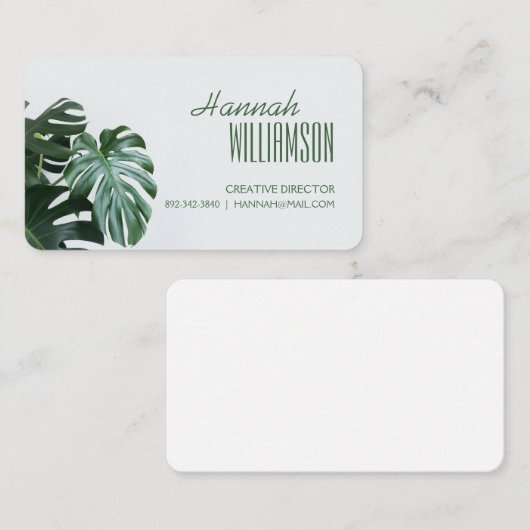 Modern Monstera Visitekaartje (Voorkant / Achterkant)
