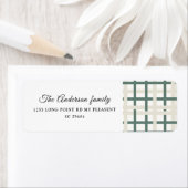 Modern Montauk Grid Groen & Beige Etiket (Insitu)