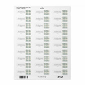 Modern Montauk Grid Groen & Beige Etiket (Full Sheet)