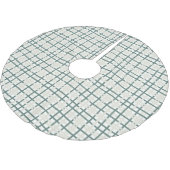 Modern Montauk Grid Groen & Beige Kerstmis Kerstboom Rok (Gekanteld)
