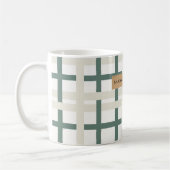 Modern Montauk Grid Groen & Beige Koffiemok (Links)