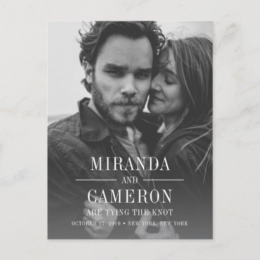 Modern Mood | De foto bewaart de Datum Aankondigingskaart (Voorkant)