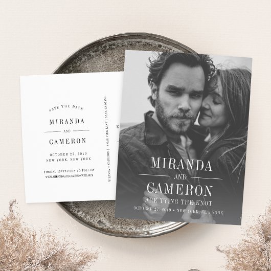 Modern Mood | De foto bewaart de Datum Aankondigingskaart