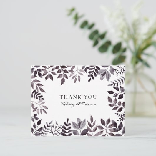 Modern Mood Waterverf Dank u Briefkaart (Staand voorkant)