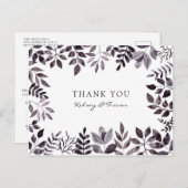 Modern Mood Waterverf Dank u Briefkaart (Voorkant / Achterkant)