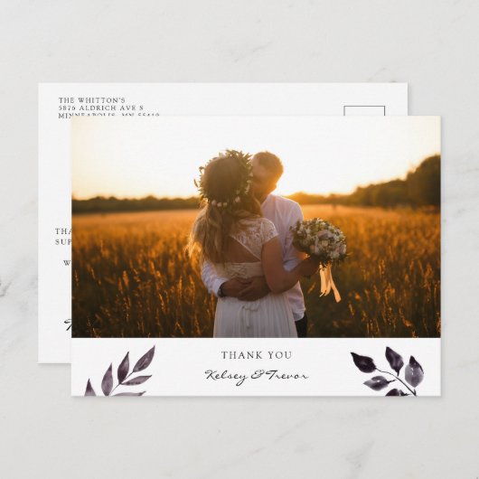 Modern Mood Waterverf Foto Dank u Briefkaart (Voorkant / Achterkant)