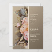 Modern Moody Floral Bold Wedding Kaart (Voorkant)