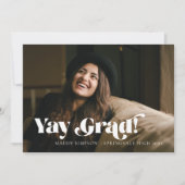 Modern Moody minimalist Photo Afstuderen Aankondiging (Voorkant)