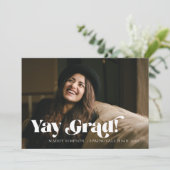 Modern Moody minimalist Photo Afstuderen Aankondiging (Staand voorkant)