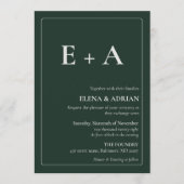 Modern Moody Photo Wedding Invitation with QR code Kaart (Voorkant)