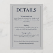 Modern Moody Wedding Enclosure Card Informatiekaartje (Voorkant)